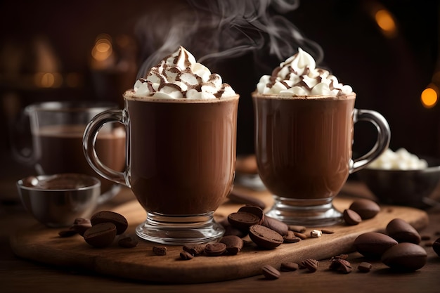 tasse de café avec du chocolat