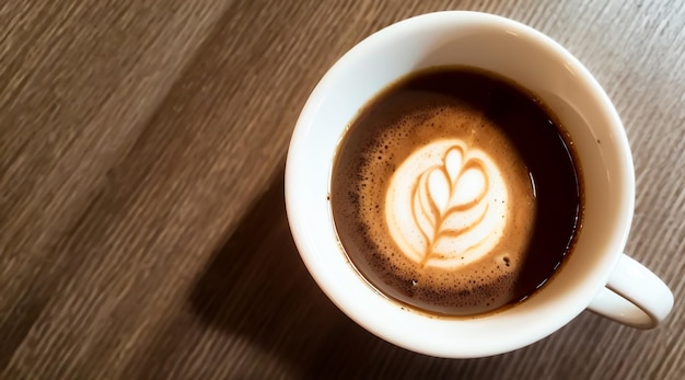 une tasse de café espresso chaud