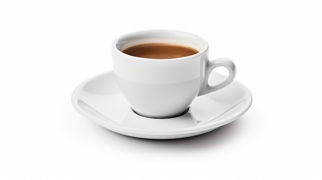 tasse de café expresso aromatique chaud sur fond blanc tasse de café sur fond blanc