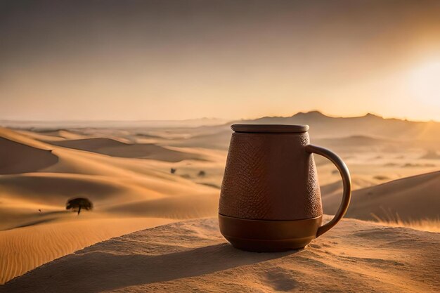 tasse de café faite à la main dans le désert africain marque de café de commerce équitable