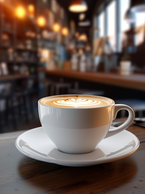 une tasse de café sur fond noir