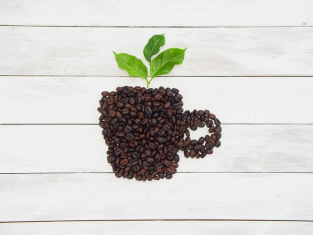 Tasse à café en grains.