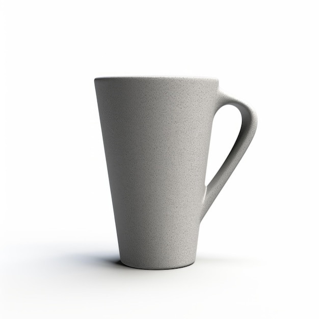 Tasse à café grise sur fond blanc Modèle 3d de style Daz3d