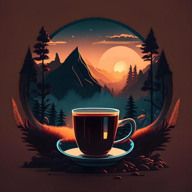 Une tasse de café illustration