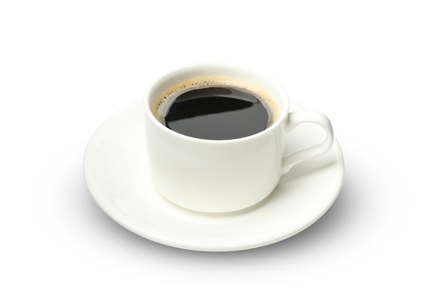 Tasse de café isolé sur fond blanc