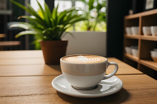 Une tasse de café Latte Art