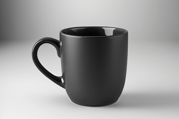 Tasse à café minimaliste sur table blanche Generative AI