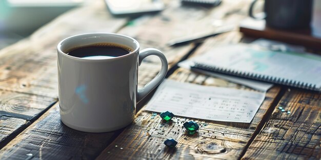 Photo une tasse de café avec les mots café sur le dessus