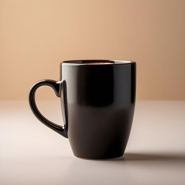 une tasse de café noire