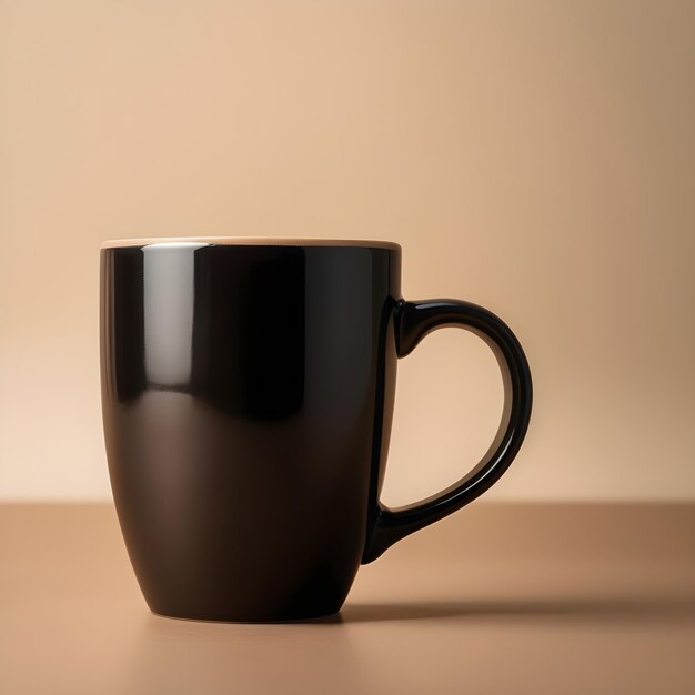 une tasse de café noire