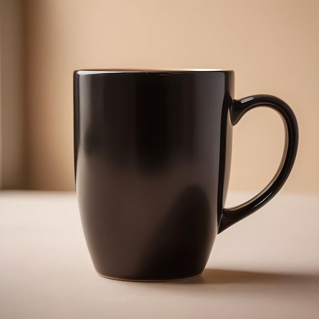 Photo une tasse de café noire