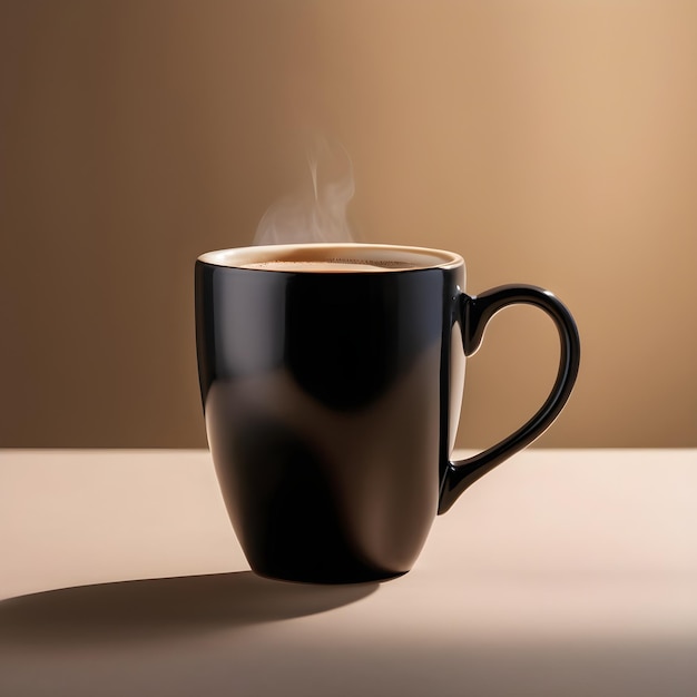 une tasse de café noire