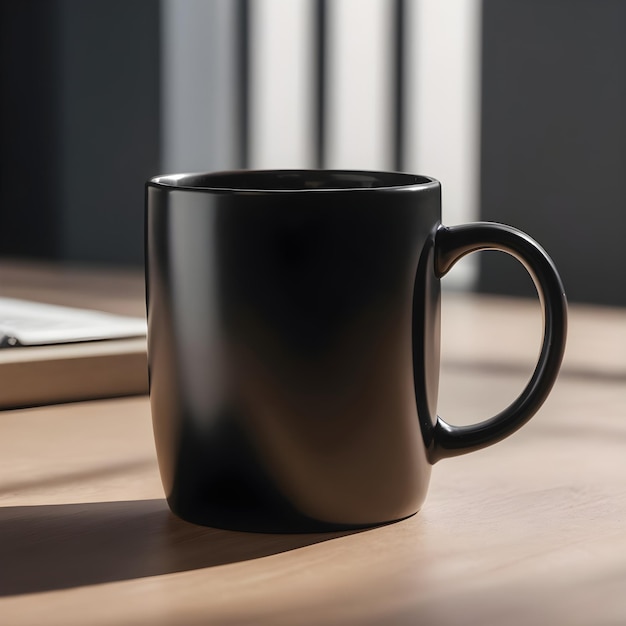 une tasse de café noire