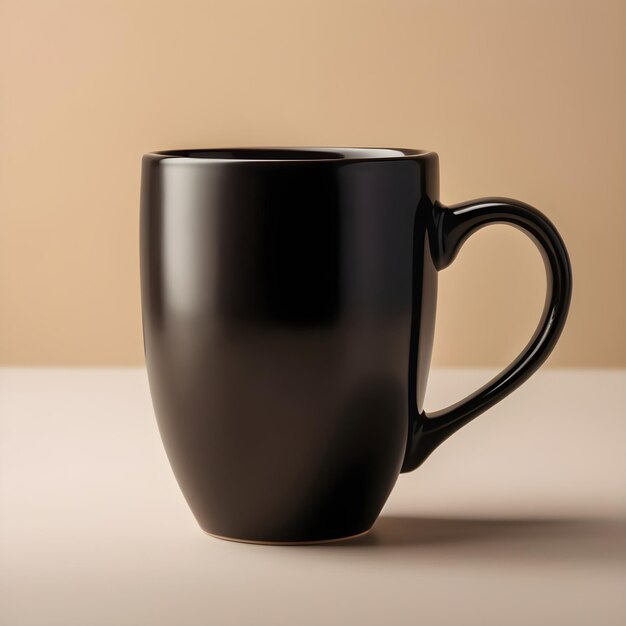 une tasse de café noire