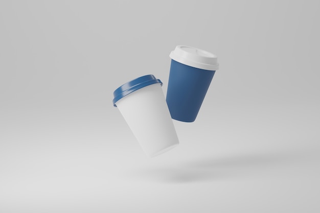 Tasse à café en papier rendu 3d