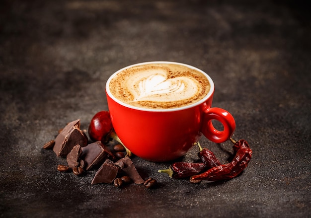 Tasse à café avec piments