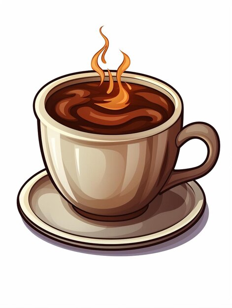 une tasse de café sur une soucoupe