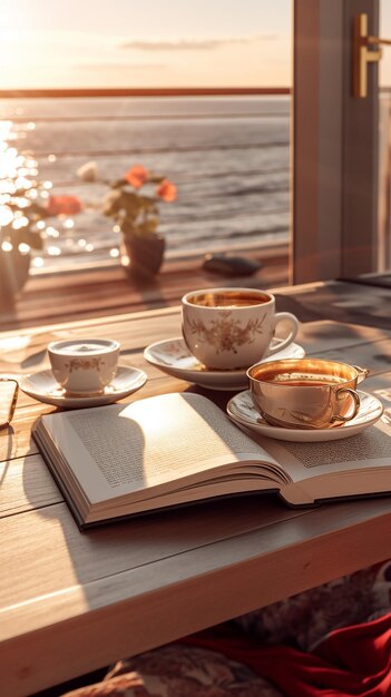 Tasse à café sur la table