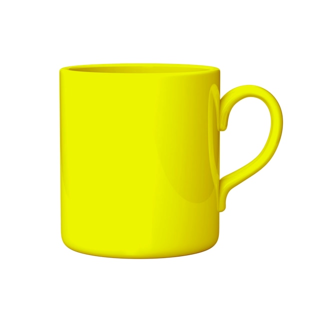 Tasse de café ou de thé jaune d illustration