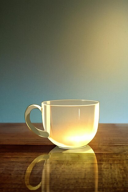 Tasse de café en verre, tasse de thé, papier peint, illustration de fond, publicité pour la promotion du produit