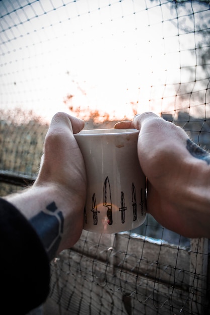 Une tasse de café