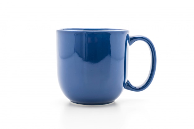 tasse en céramique bleue