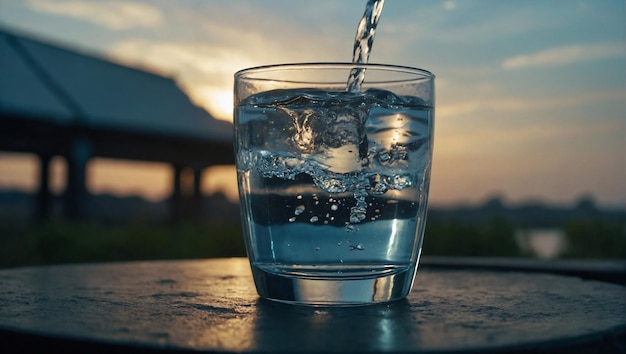 une tasse d'eau propre