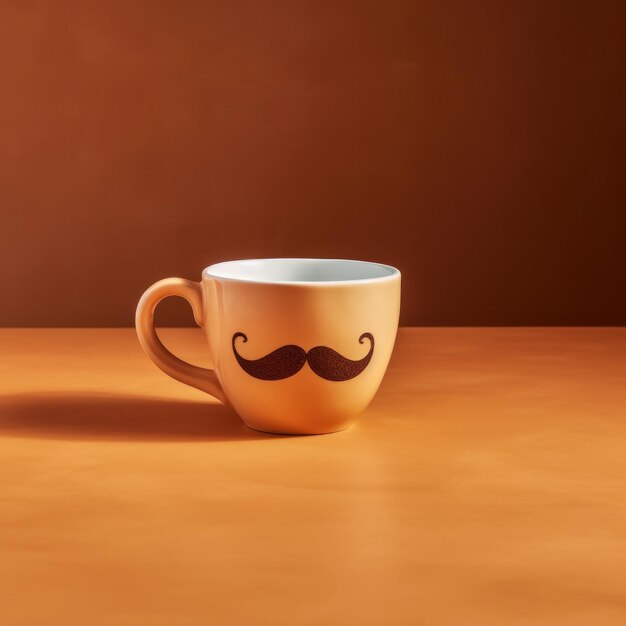 Tasse avec moustache Illustration AI GenerativexA