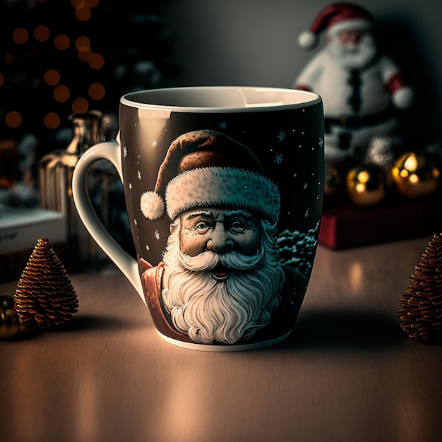 Tasse de Noël avec du café