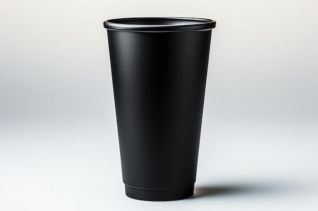 tasse de papier noir pour la photographie professionnelle du café