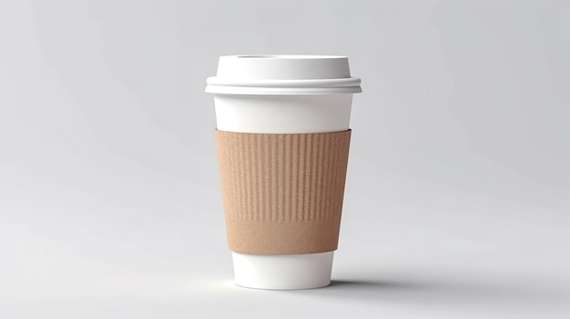 Une tasse en papier remplie de café favorise une atmosphère respectueuse de l'environnement