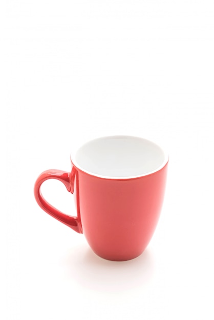 tasse rouge sur blanc