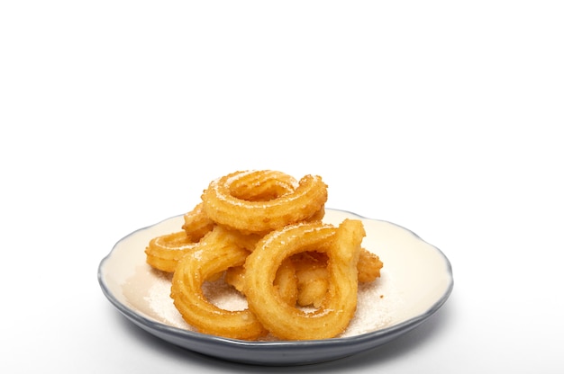 Tasse de sauce au chocolat avec churros