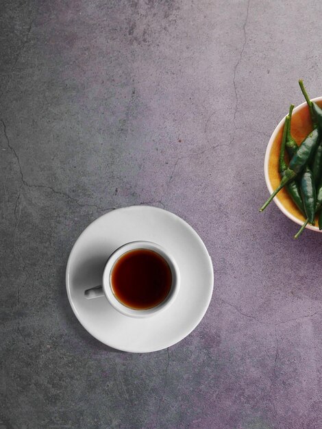 Tasse à thé sur un beau fond