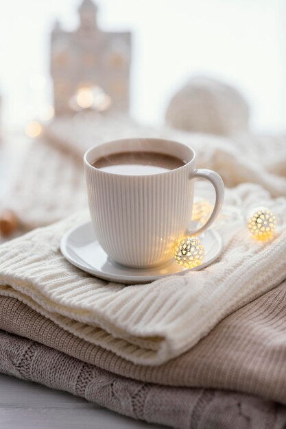 Tasse de thé et biscuits