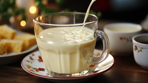 tasse de thé chaud sur la table