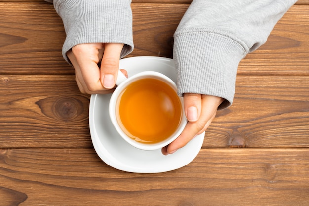 Tasse de thé du matin