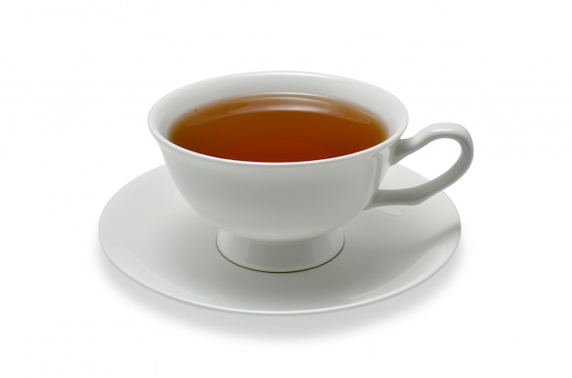 Photo tasse de thé isolé sur fond blanc