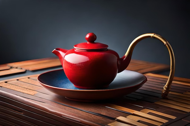 une tasse de thé rouge à table