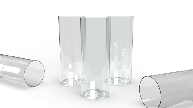 Photo tasse en verre long drink transparente