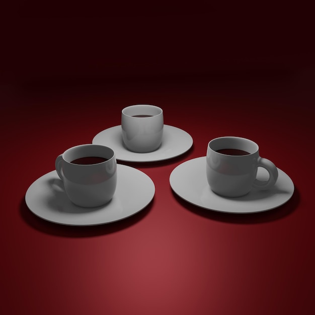 tasses à café 3D