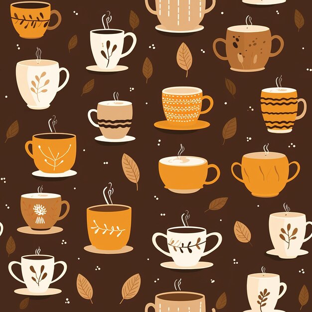 tasses de café motif