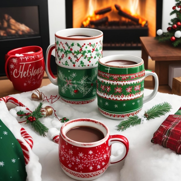 Des tasses de Noël