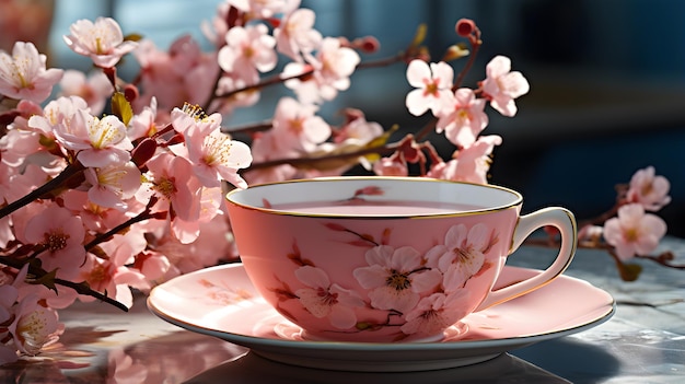 Les tasses de thé en pleine floraison capturent l'essence de l'été