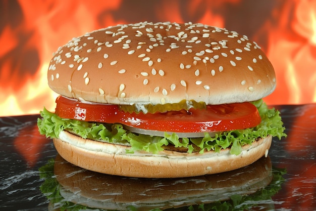 Taste Bud Temptation un hamburger délicieux et juteux