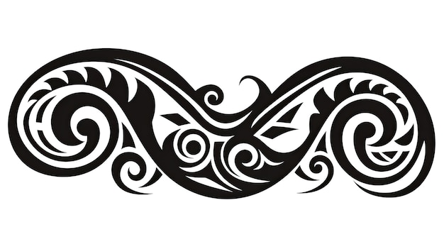 Photo tatouage maori isolé sur fond blanc