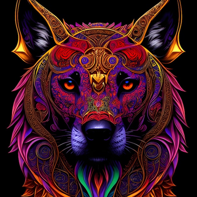 Tatouage tribal loup tribal