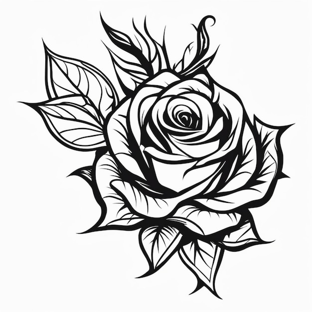 Le tatouage tribal de la rose