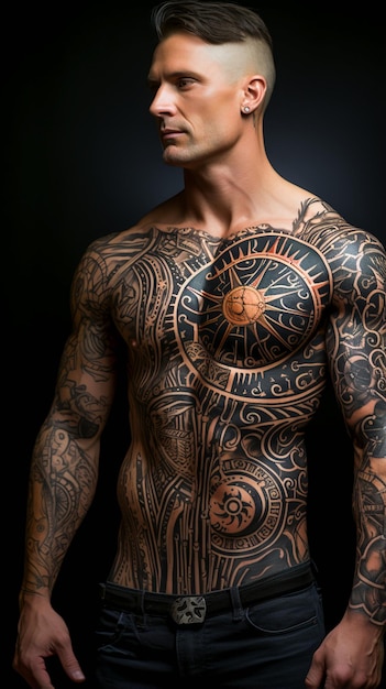 Des tatouages détaillés sur le bras