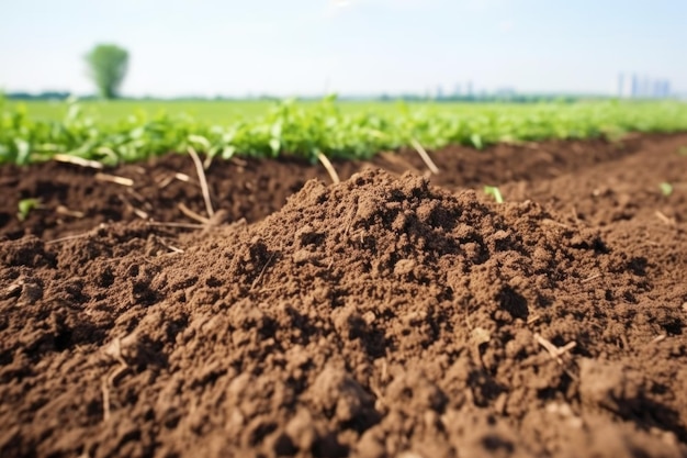 Une taupe avec de la terre fraîche autour